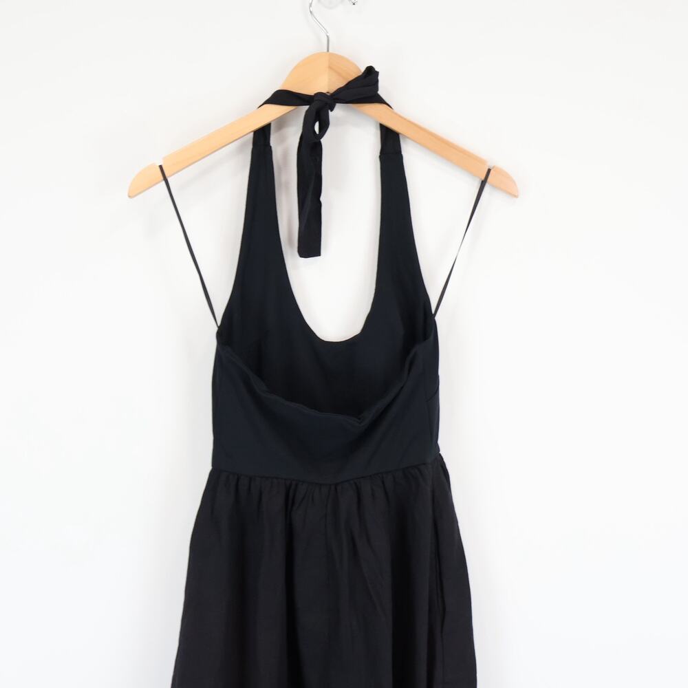 J.Crew Halter Mixy Midi Dress Black Size XXS NWT - Picture 6 of 8